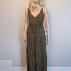 Strappy Oliver Green Goddess Dress With Open Back